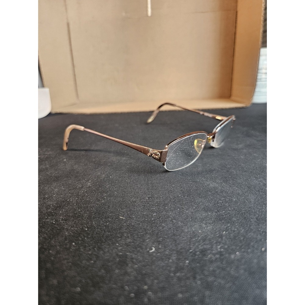Kay Unger K157 Eyeglass Frames 52-18-135 Rose Bronze Semi Rimless Womens
